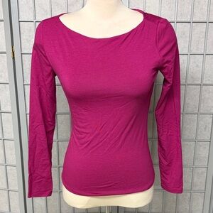 Banana Republic Magenta Long Sleeve Top, Soft Stretch XS